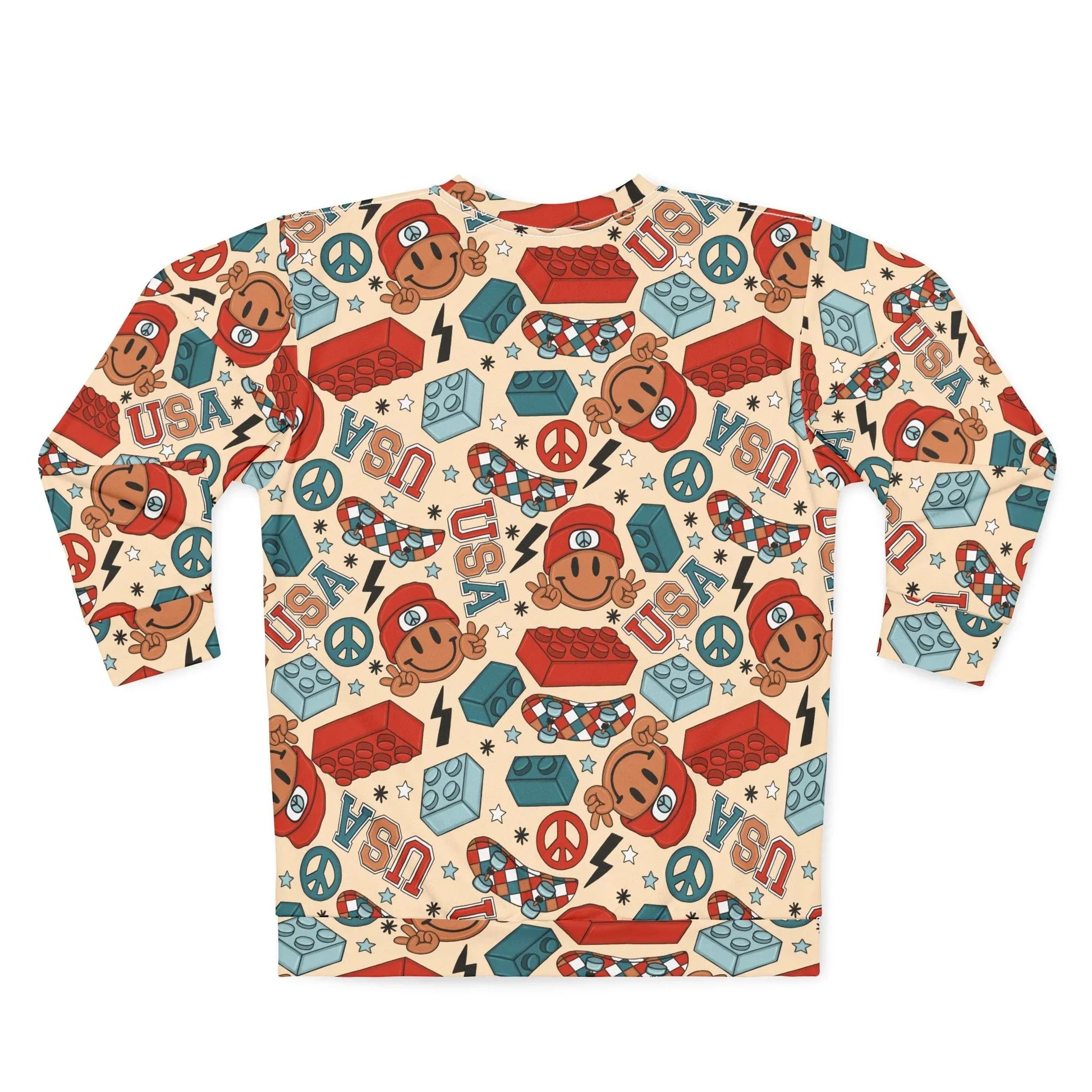 Smiles & Stripes Spirit Sweatshirt - All Over Prints