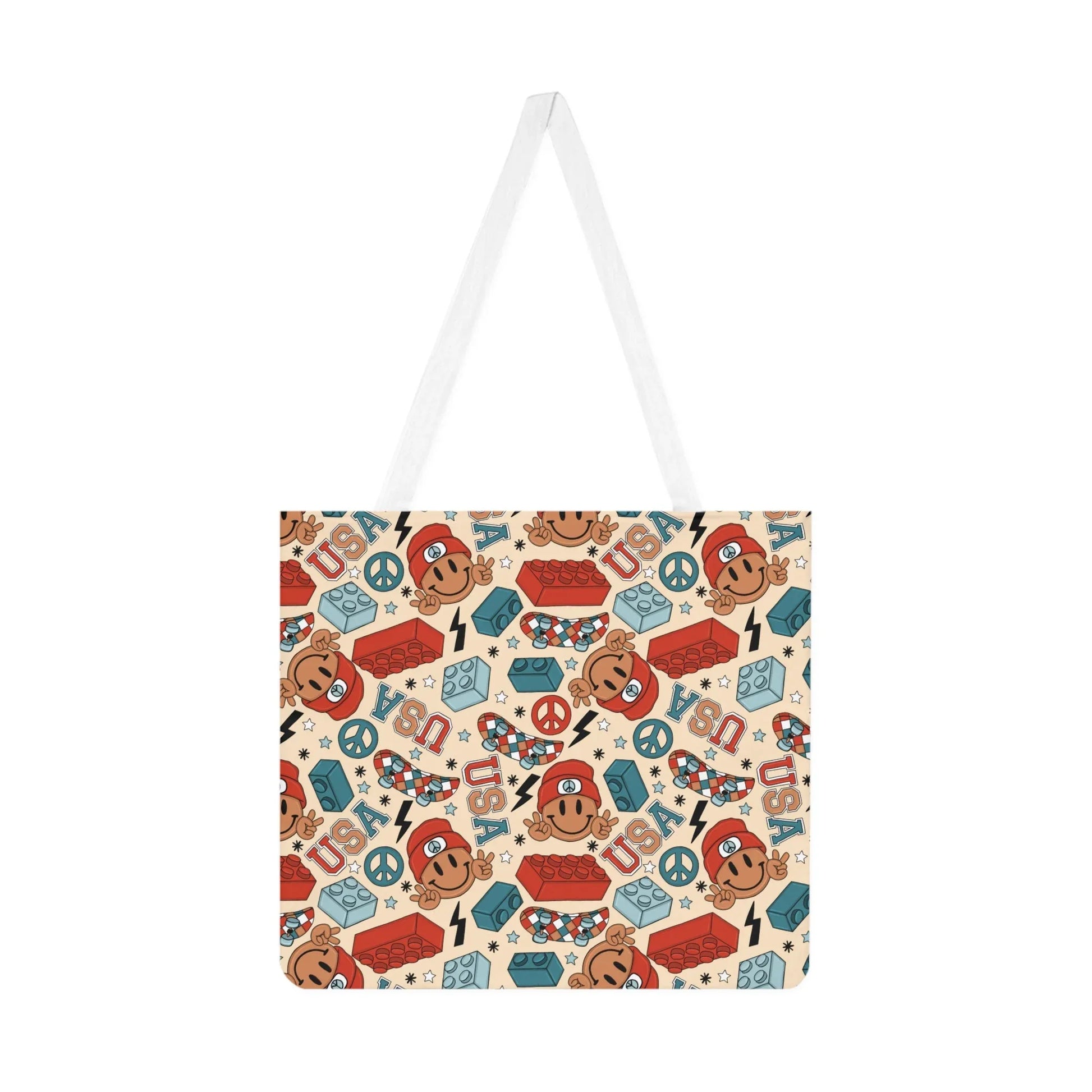Smiles & Stripes Tote Bag - One size / White - Bags