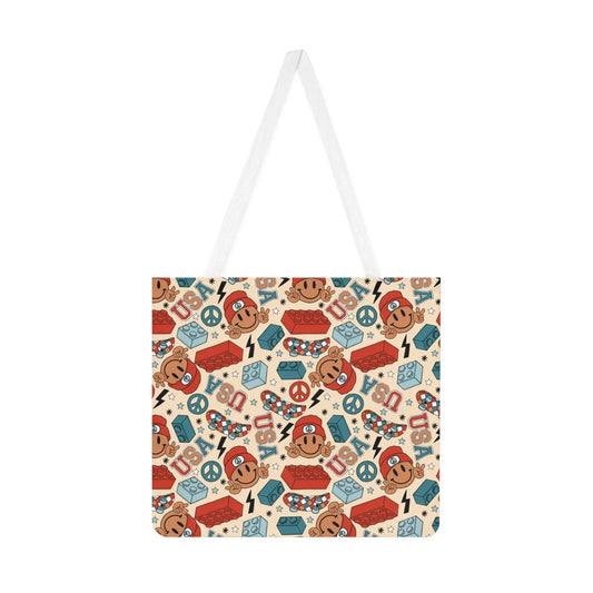 Smiles & Stripes Tote Bag - One size / White - Bags