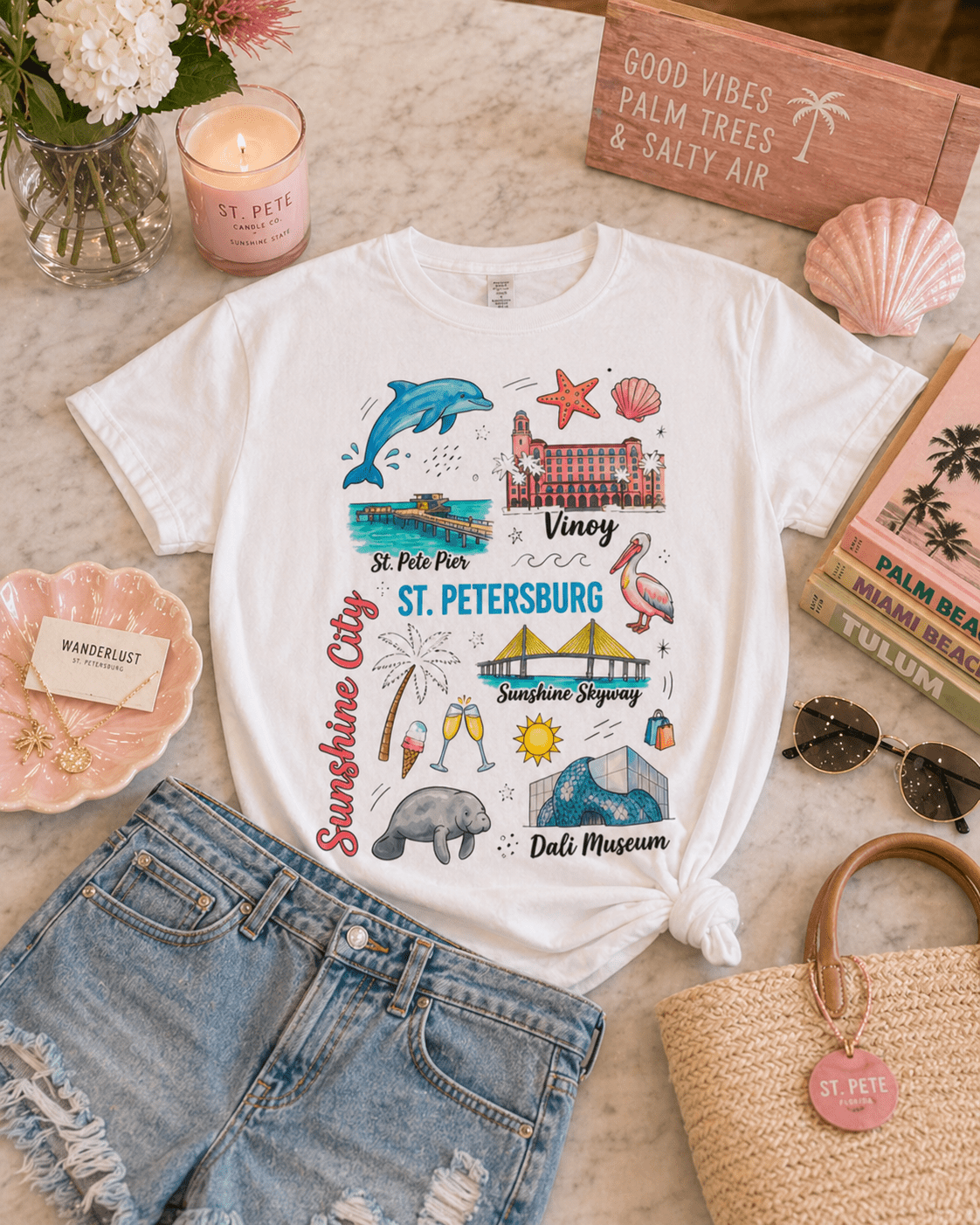 St. Pete Sunshine City T-Shirt – RELLE Fashion & Lifestyle – Product Image