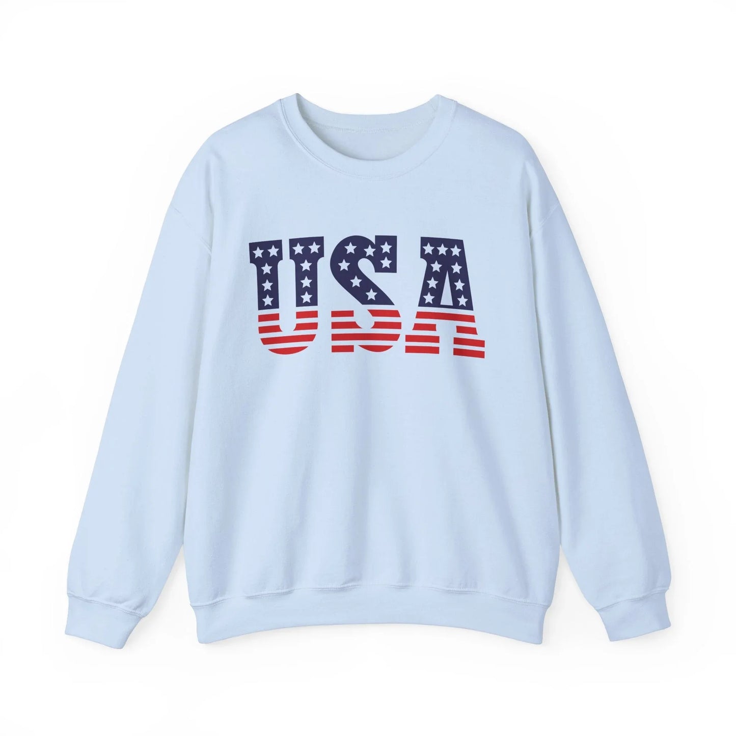 Stars & Stripes Sweatshirt | Unisex - Light Blue / S
