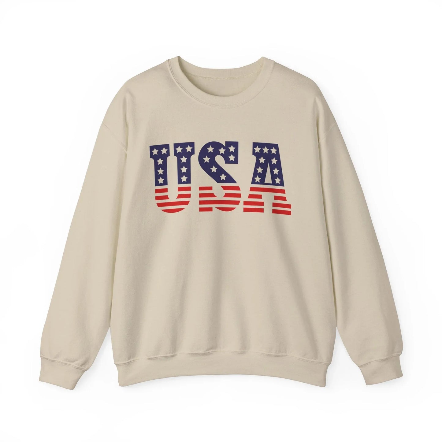 Stars & Stripes Sweatshirt | Unisex - Sand / S