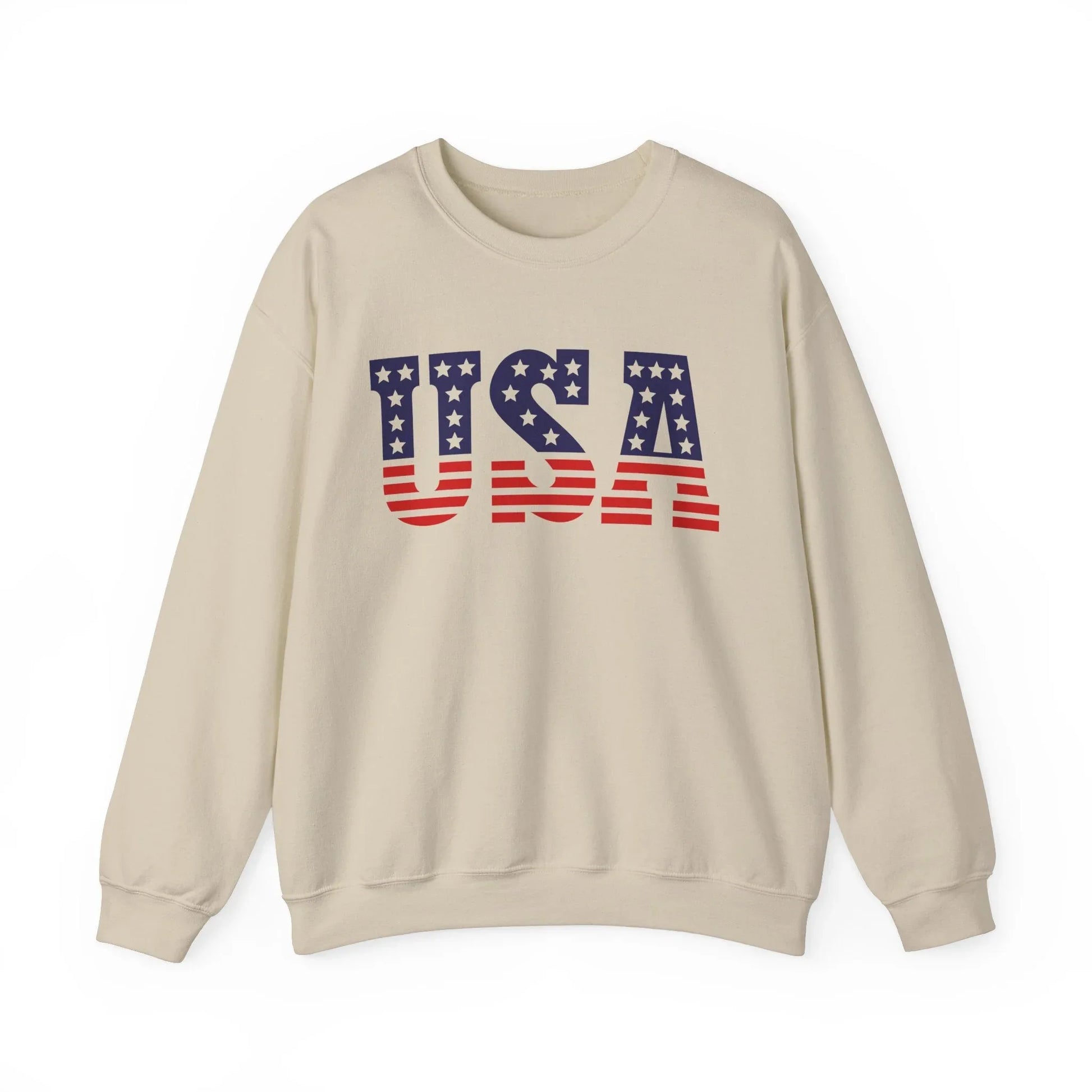 Stars & Stripes Sweatshirt | Unisex - Sand / S