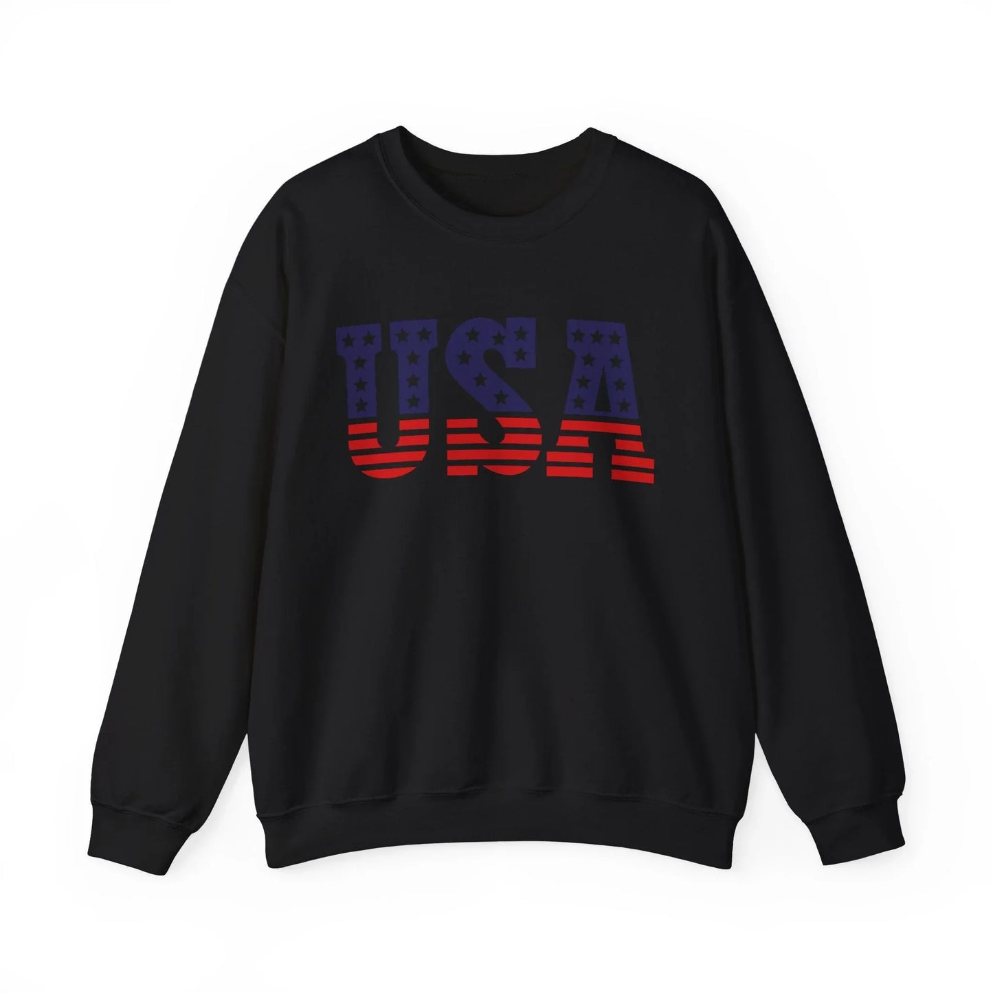 Stars & Stripes Sweatshirt | Unisex - Black / S