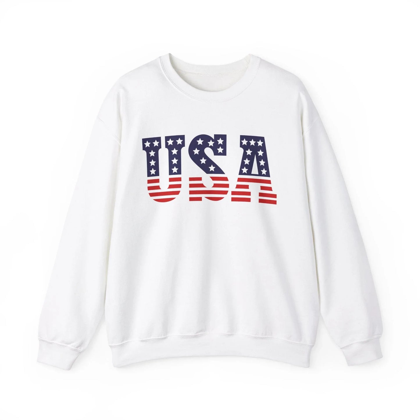 Stars & Stripes Sweatshirt | Unisex - White / S