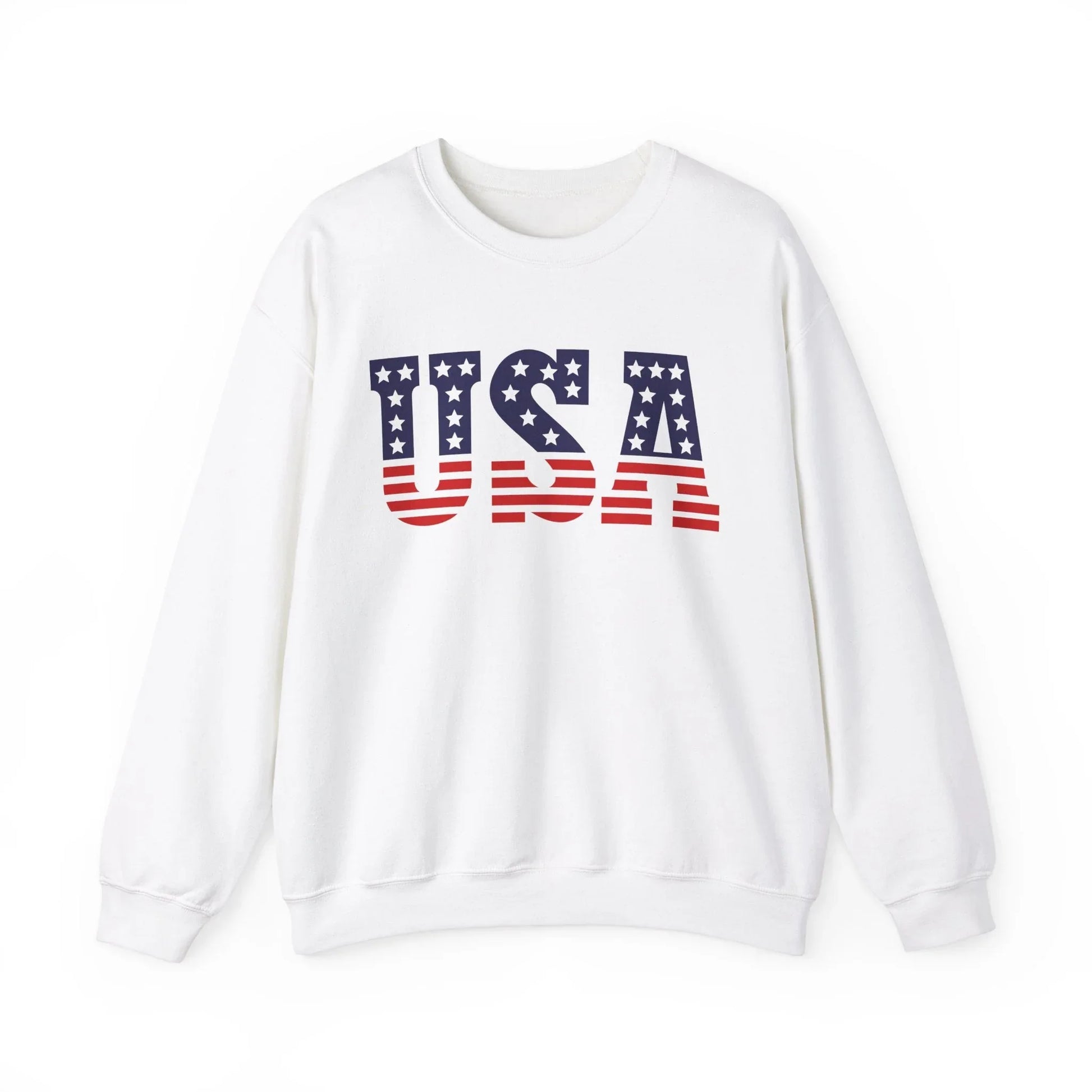 Stars & Stripes Sweatshirt | Unisex - White / S
