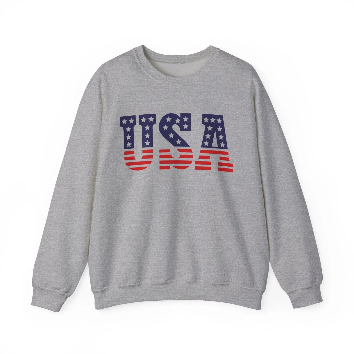 Stars & Stripes Sweatshirt | Unisex - Sport Grey / S