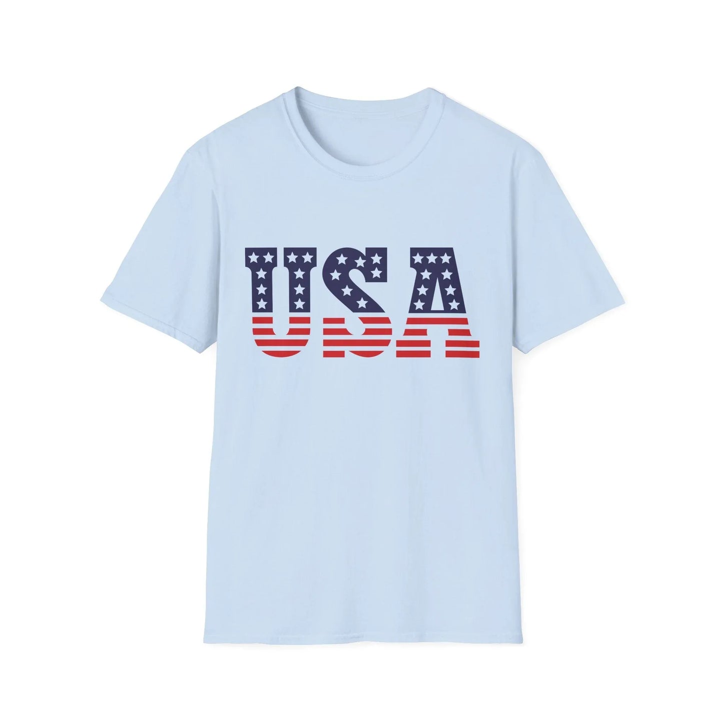 Stars & Stripes T-Shirt | Unisex - S / Light Blue