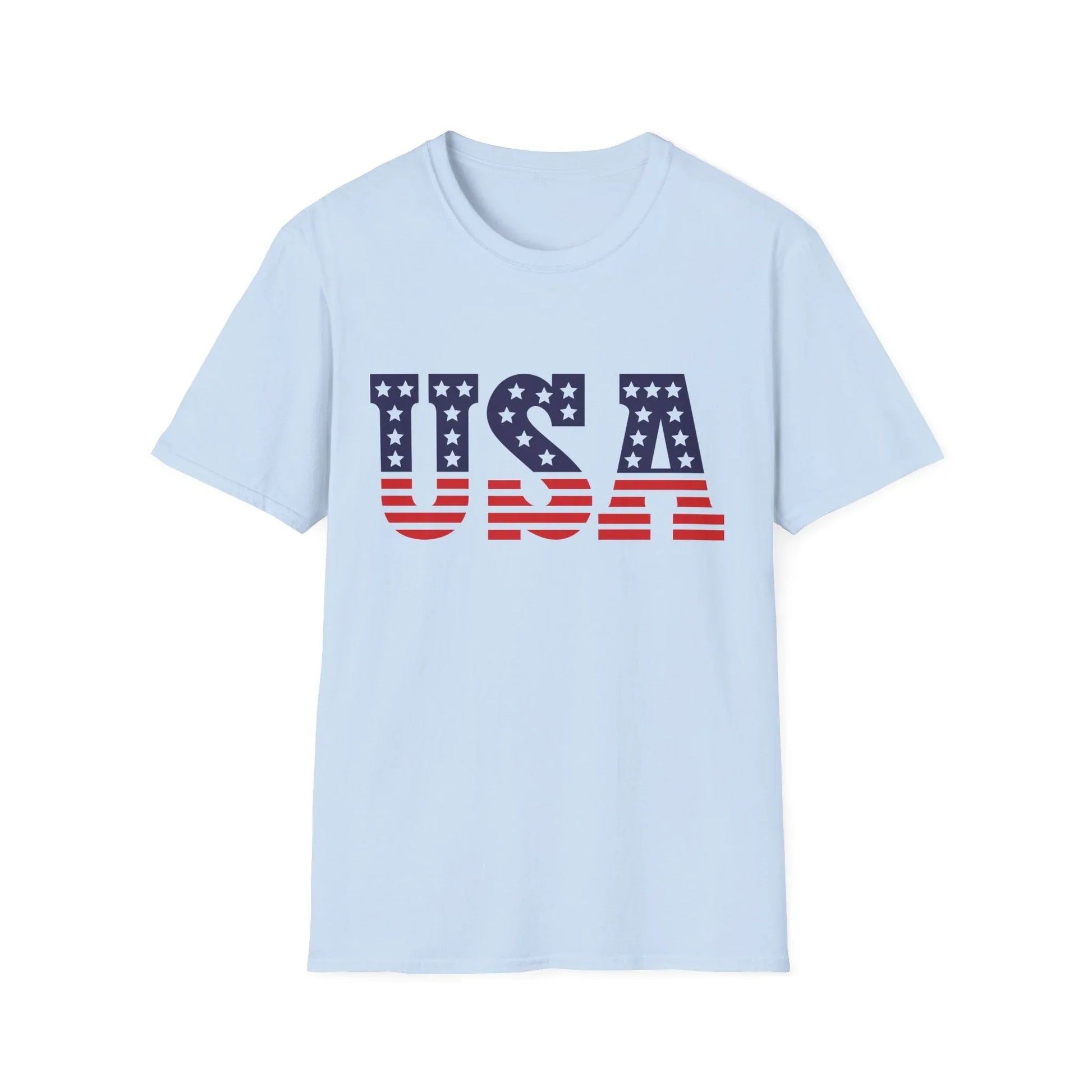 Stars & Stripes T-Shirt | Unisex - S / Light Blue