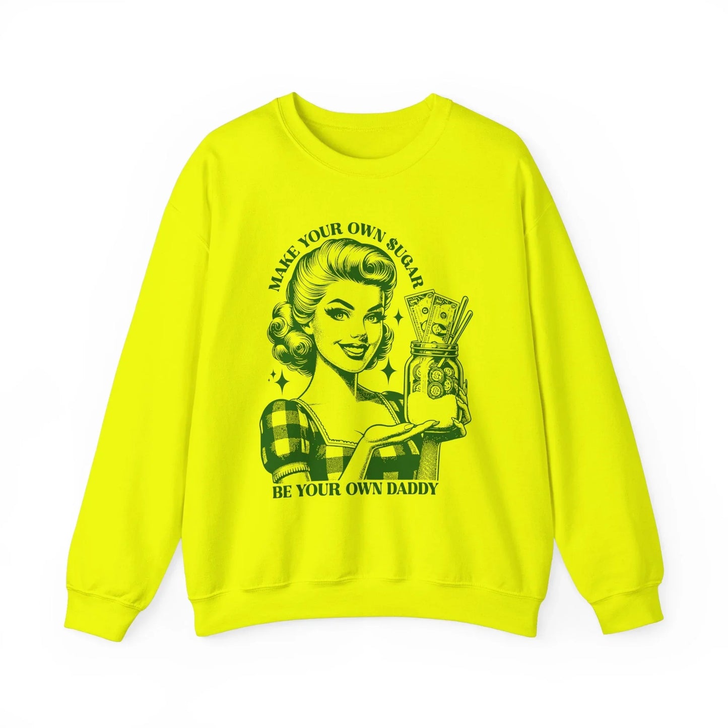 Sugar Mommy Sweatshirt - Safety Green / S