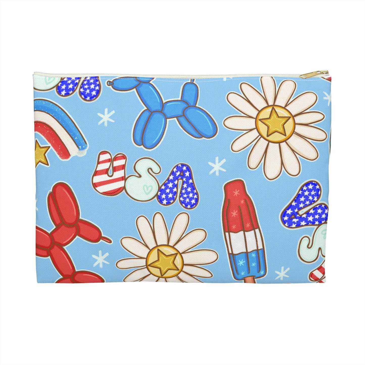 Sunny Celebrations Accessory Pouch - Large / White zipper - Bags