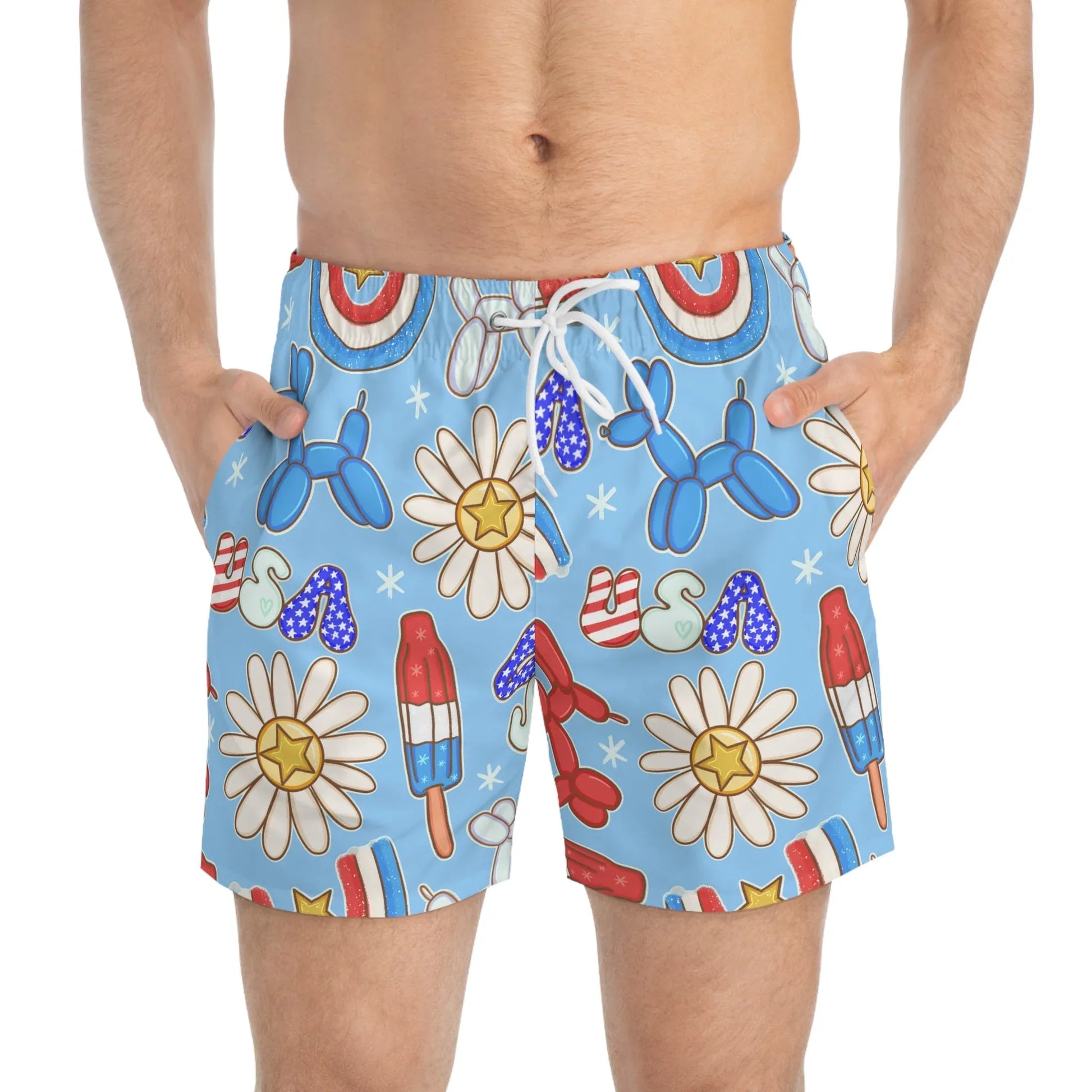 Sunny Celebrations Swim Trunks - All Over Prints
