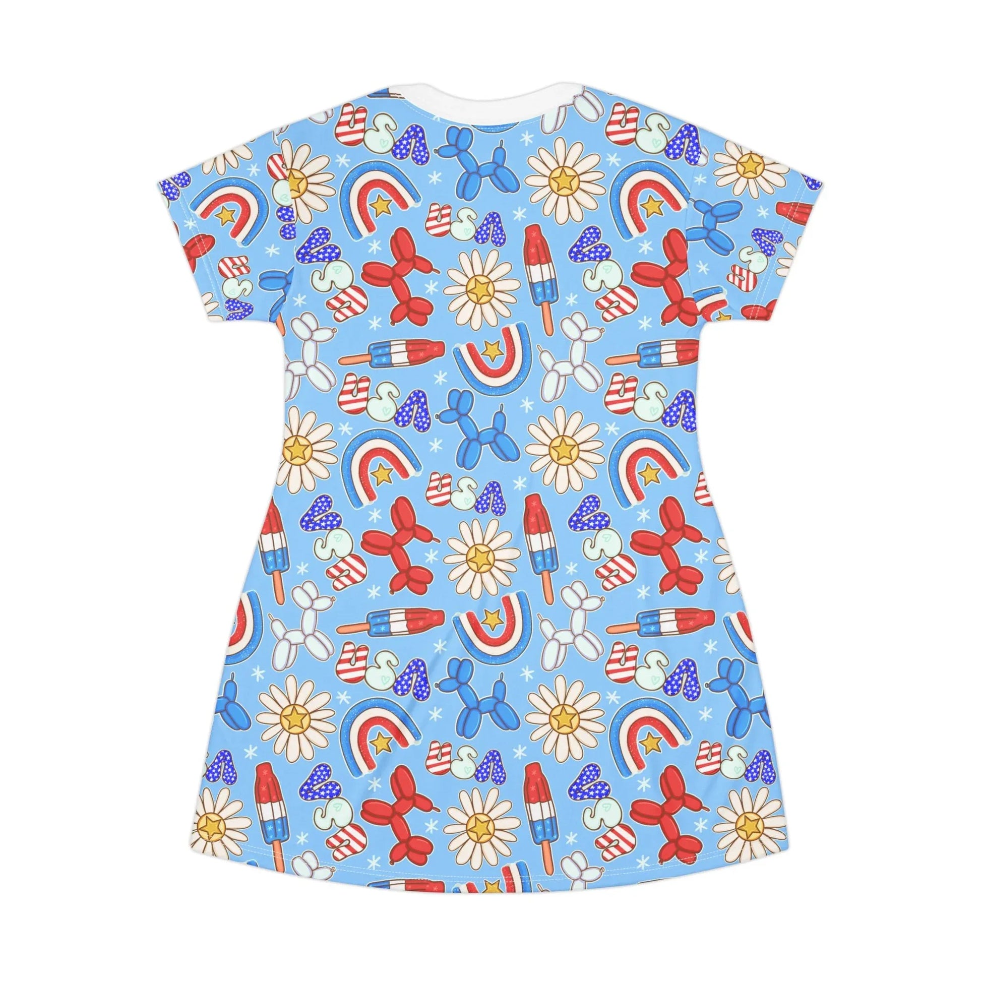 Sunny Celebrations T-Shirt Dress - All Over Prints