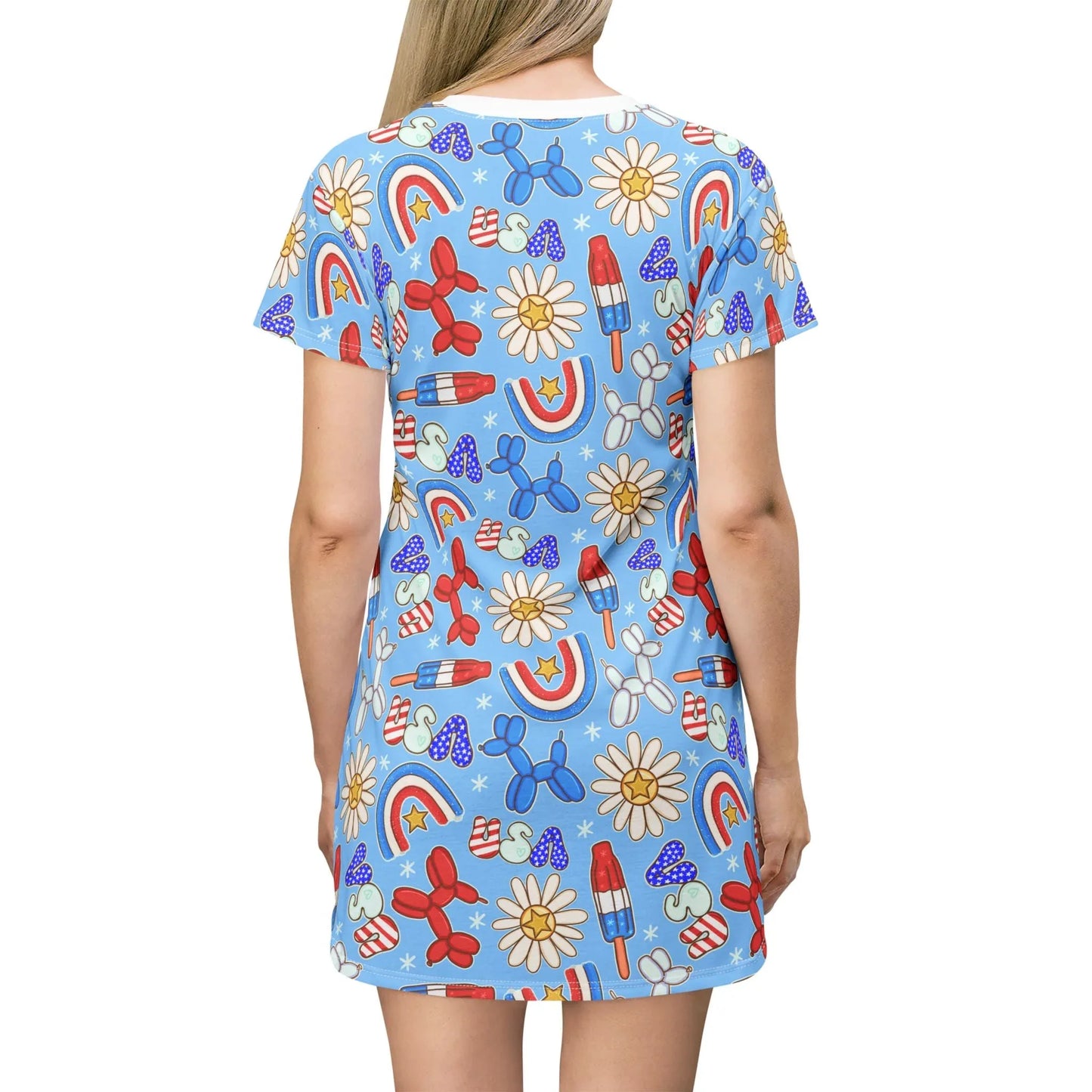 Sunny Celebrations T-Shirt Dress - All Over Prints