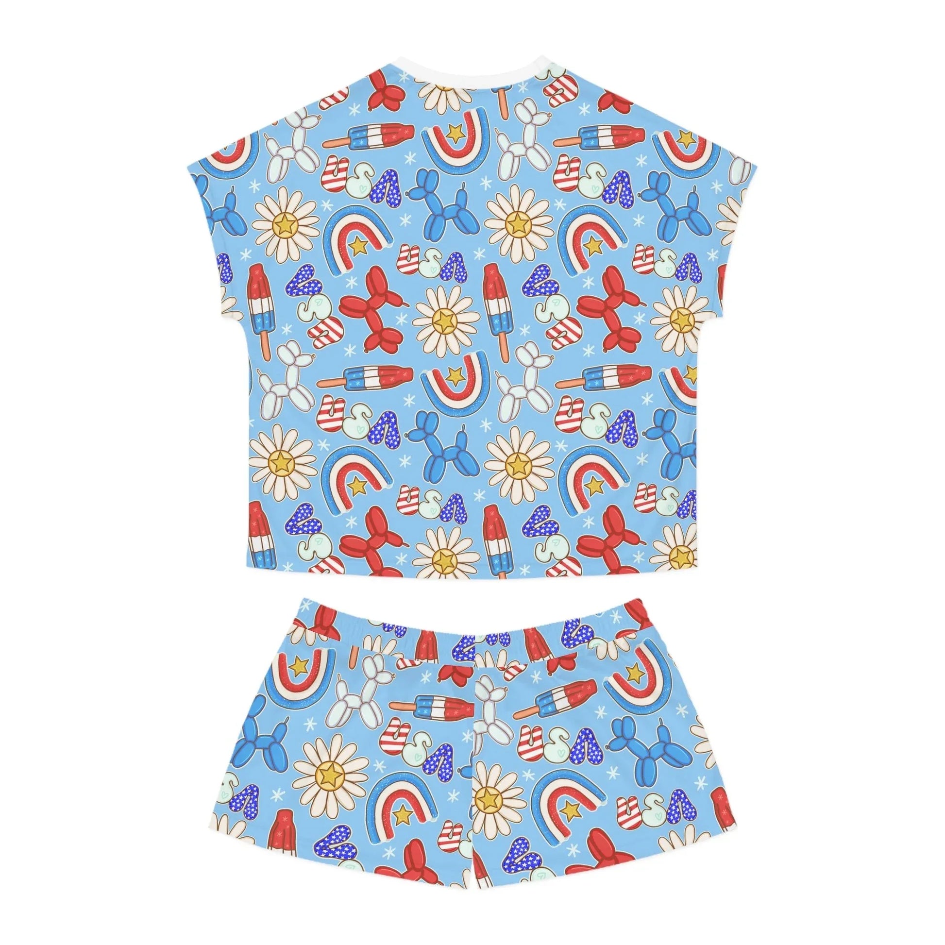 Sunny Celebrations Women’s Short Pajama Set - All Over Prints