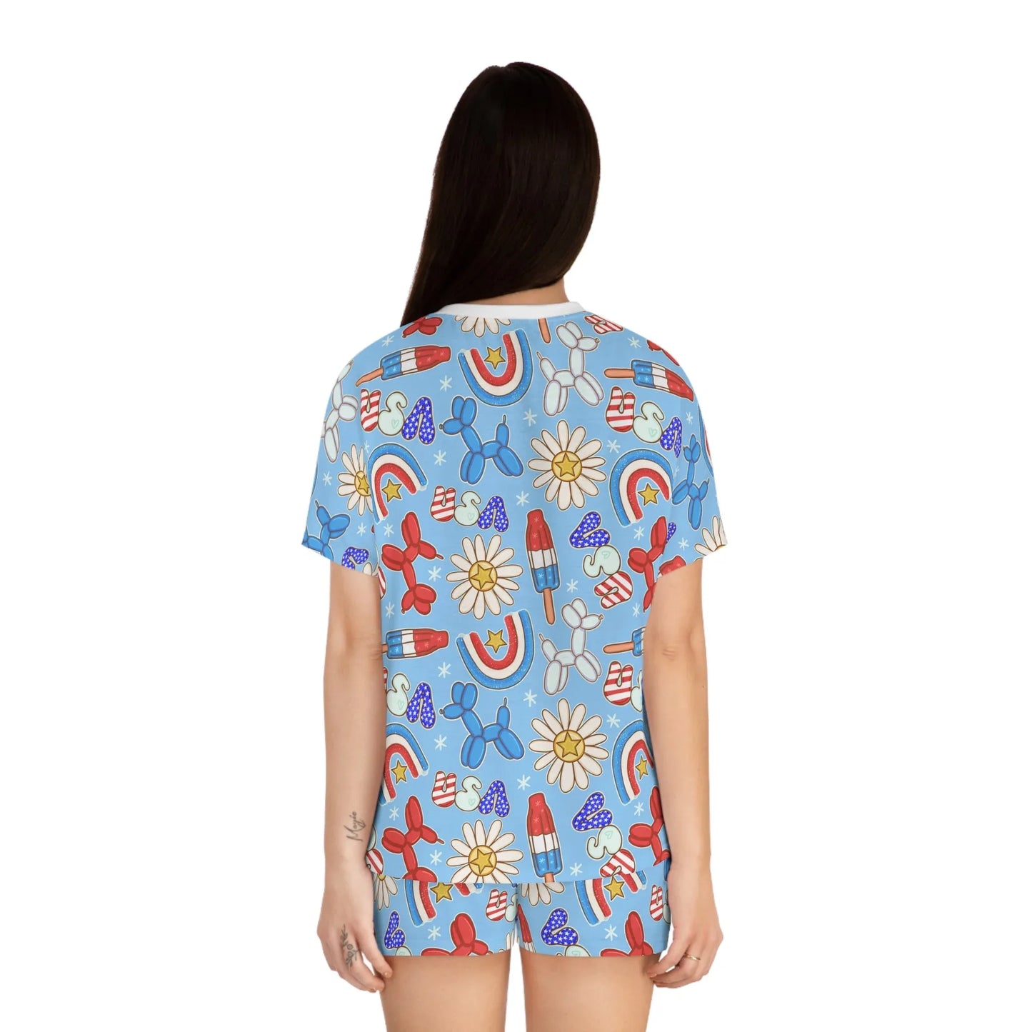 Sunny Celebrations Women’s Short Pajama Set - All Over Prints