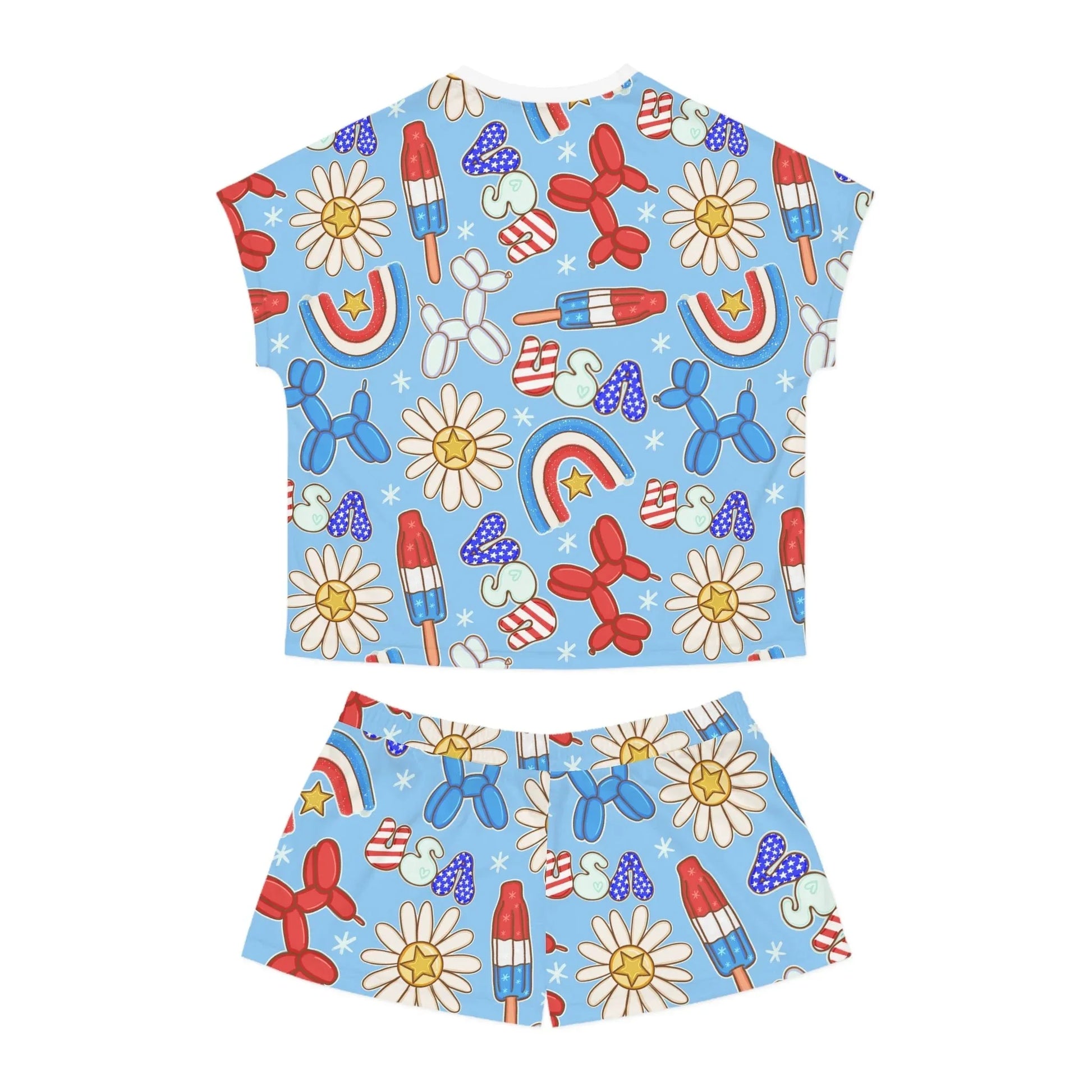 Sunny Celebrations Women’s Short Pajama Set - All Over Prints