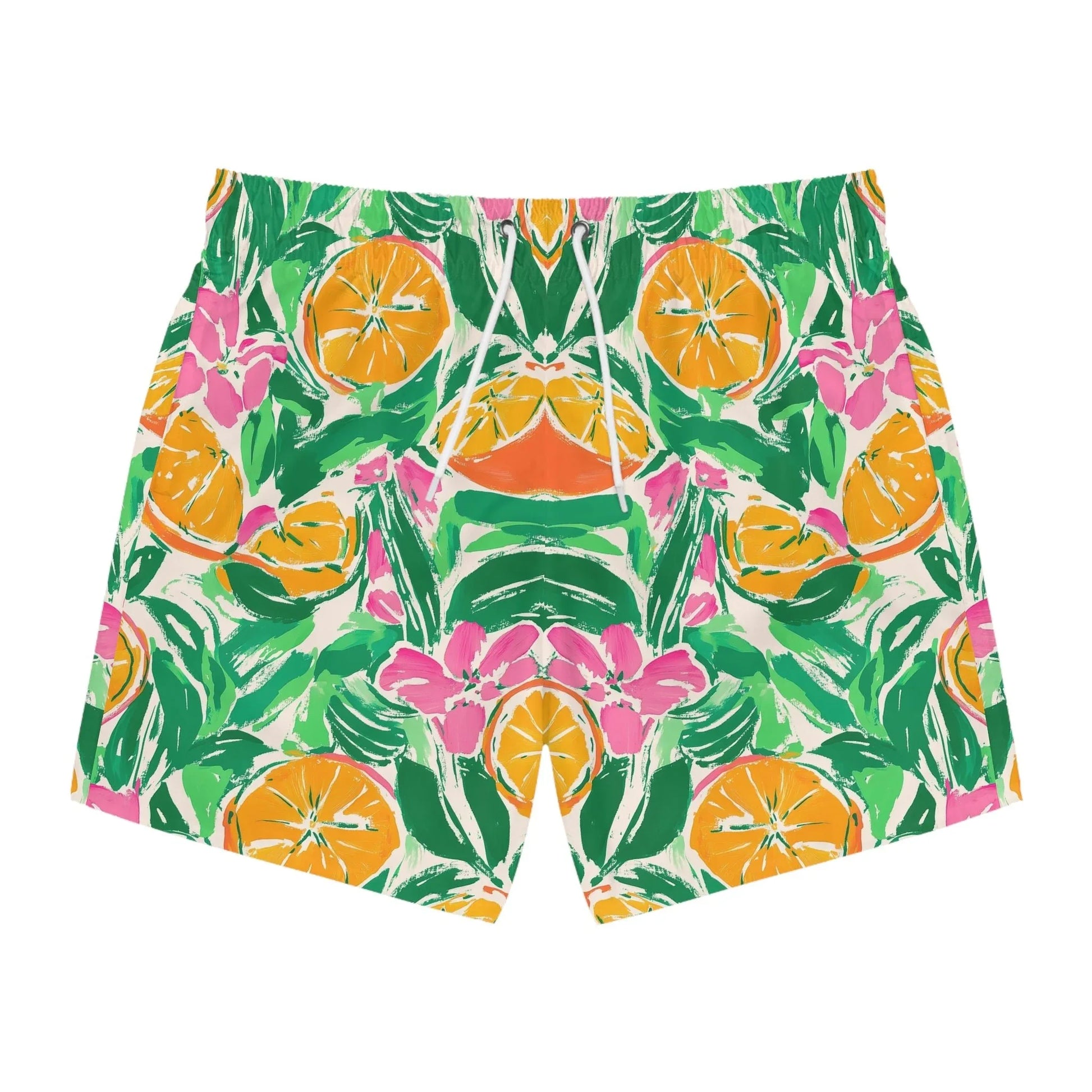 Sunshine Citrus Swim Trunks - XS / Seam thread color automatically matched to design - All Over Prints
