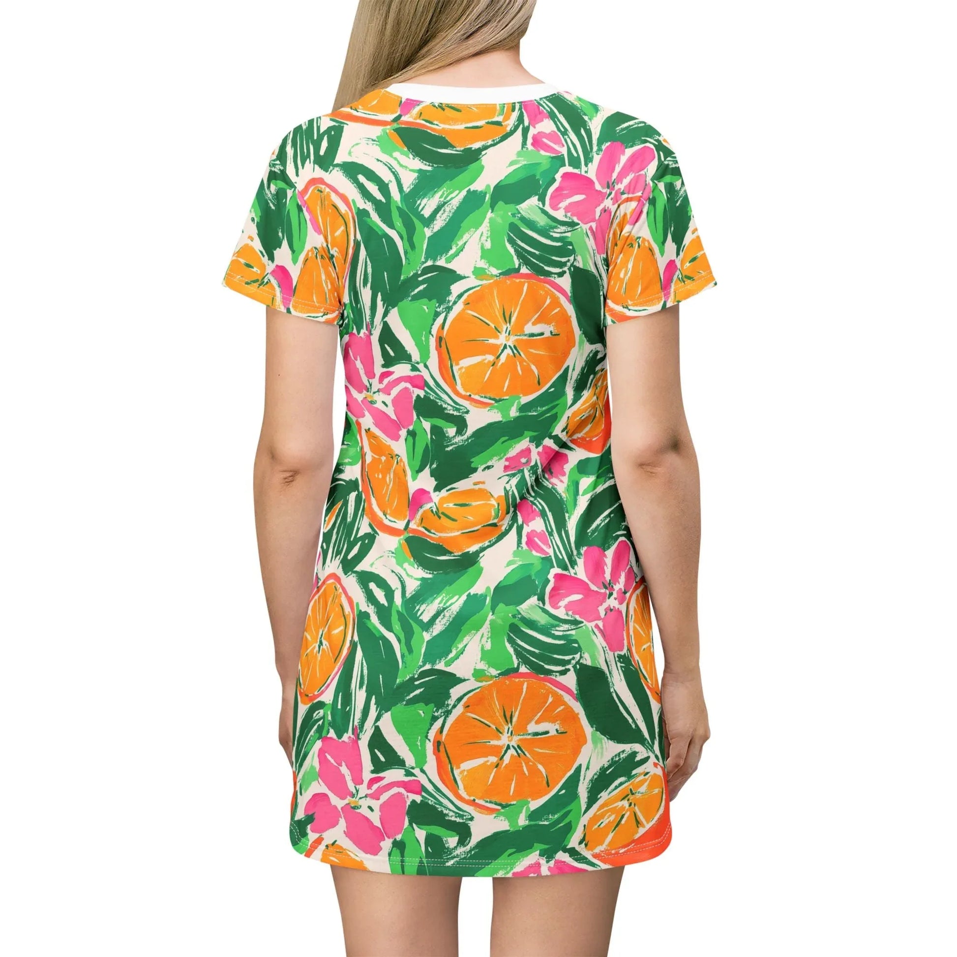 Sunshine Citrus T-Shirt Dress - All Over Prints