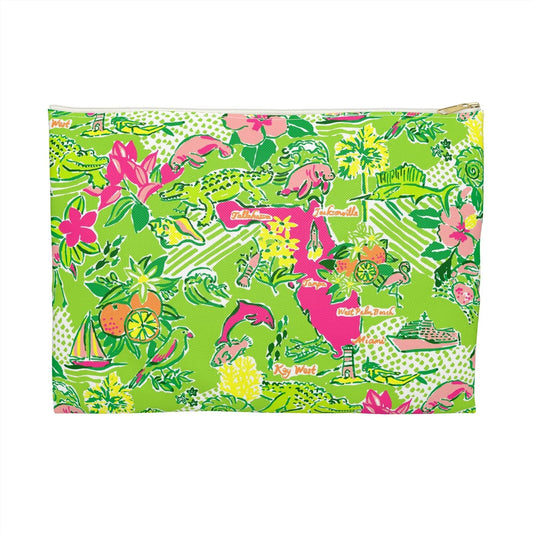 Sunshine State Accessory Pouch - Large / White zipper - Bags