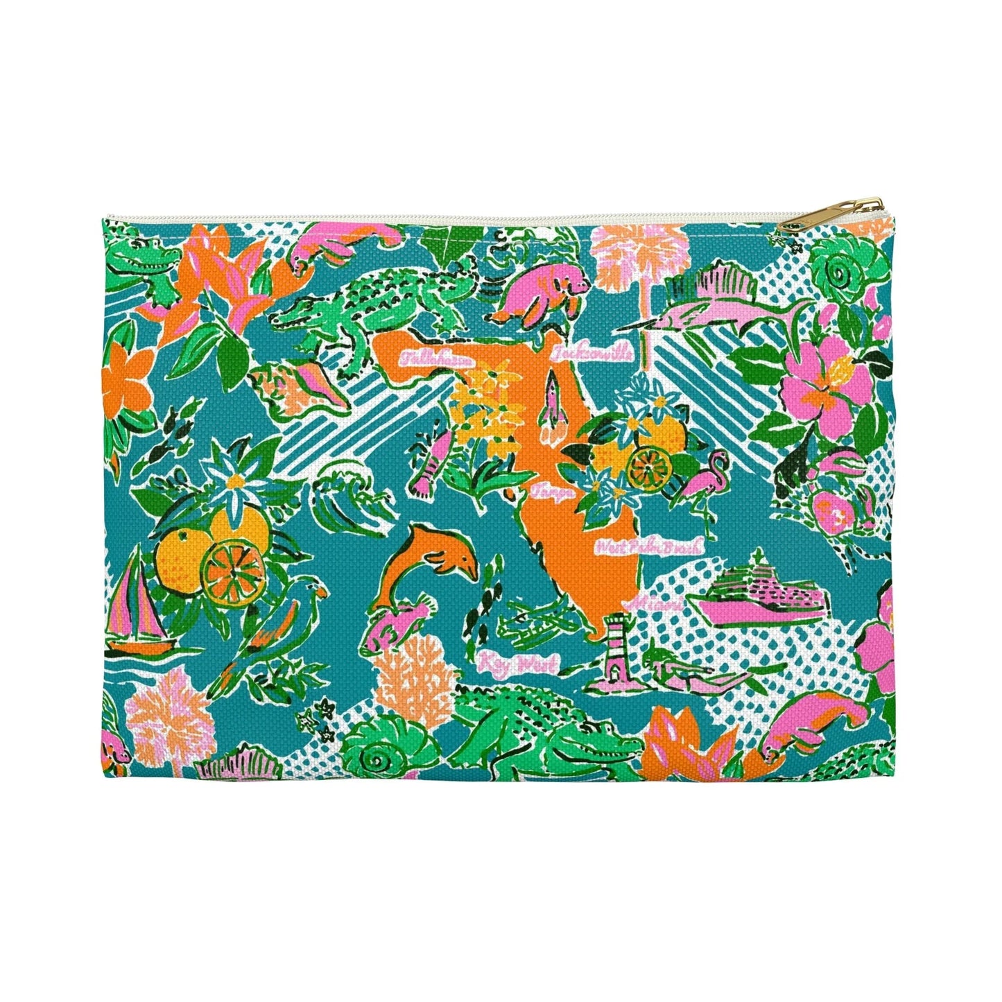 Sunshine State Accessory Pouch - Small / White zipper - Bags