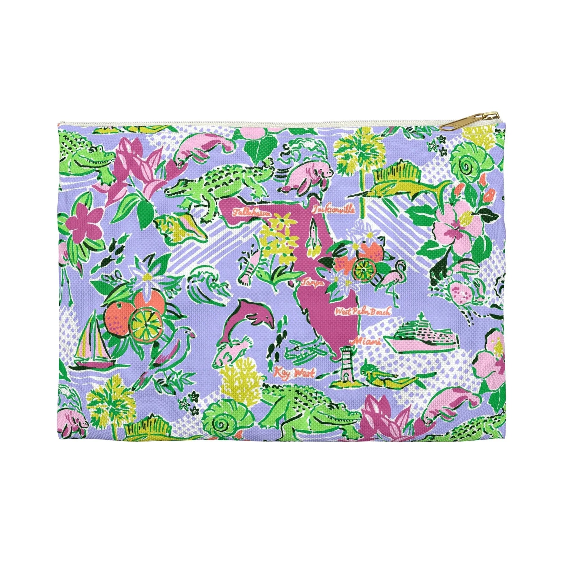 Sunshine State Accessory Pouch - Small / White zipper - Bags