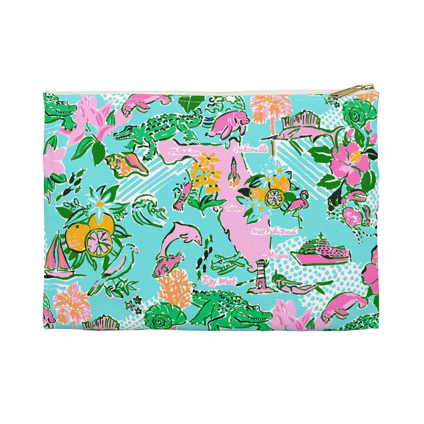 Sunshine State Accessory Pouch - Small / White zipper - Bags