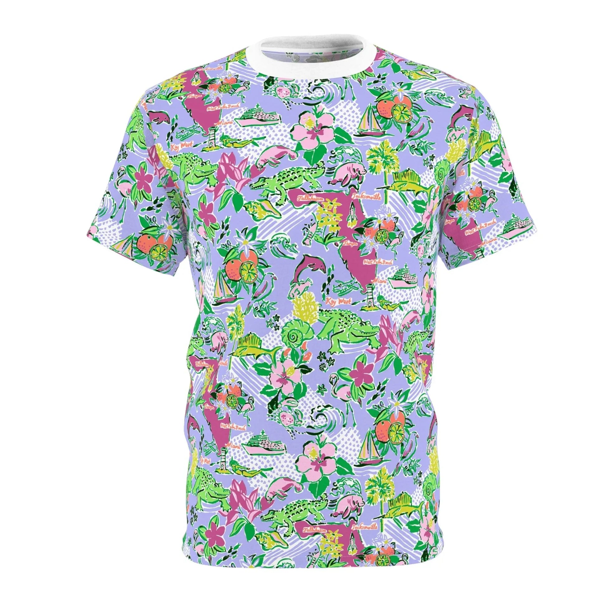 Sunshine State All-Over-Print T-Shirt - White stitching / 4 oz. / S - All Over Prints