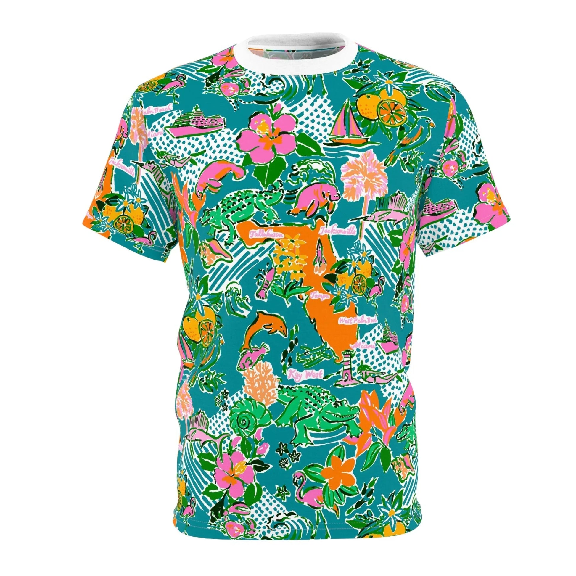 Sunshine State All-Over-Print T-Shirt - White stitching / 4 oz. / S - All Over Prints