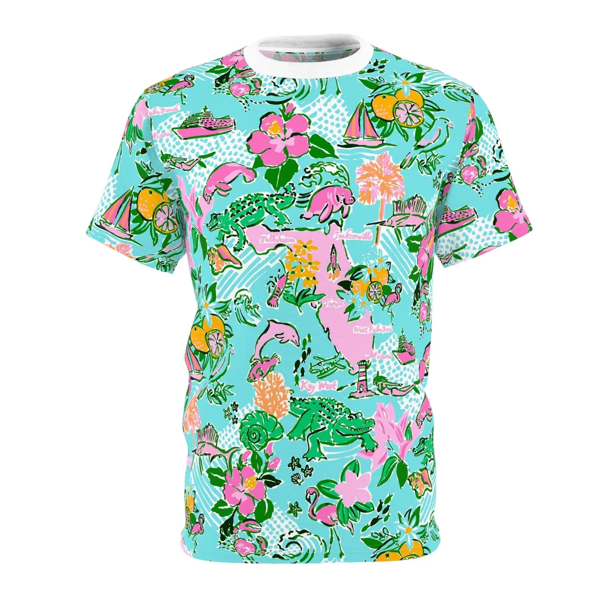 Sunshine State All-Over-Print T-Shirt - White stitching / 4 oz. / S - All Over Prints