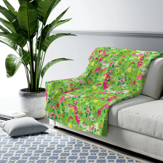 Sunshine State Sherpa Fleece Blanket - 50’’ × 60’’ - Home Decor