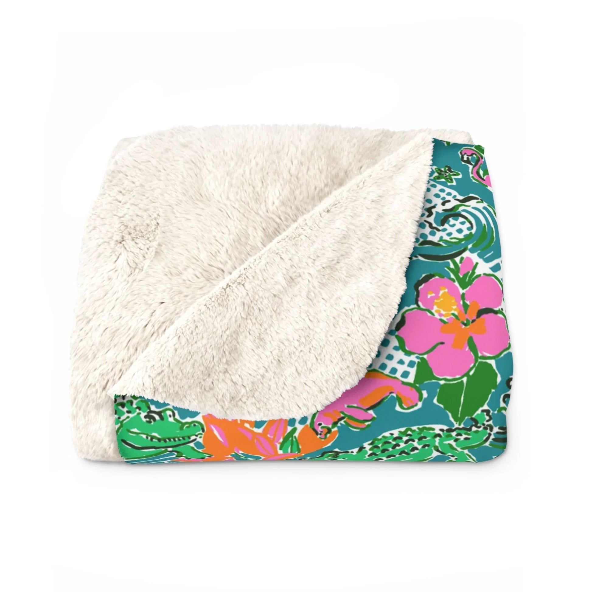 Sunshine State Sherpa Fleece Blanket - 50’’ × 60’’ - Home Decor