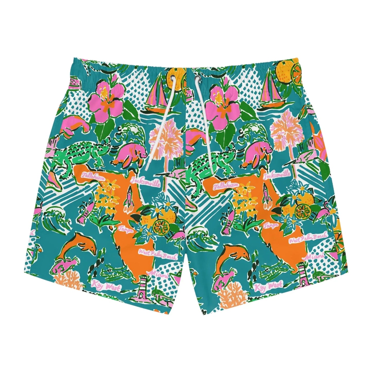 Sunshine State Swim Trunks - XS / Seam thread color automatically matched to design - All Over Prints