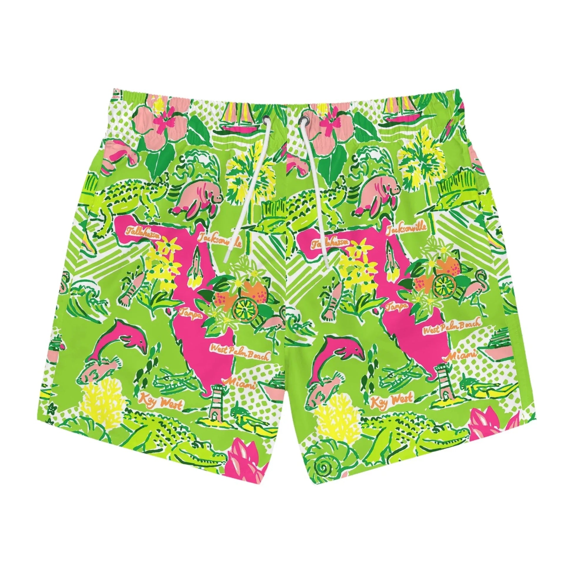 Sunshine State Swim Trunks - XS / Seam thread color automatically matched to design - All Over Prints
