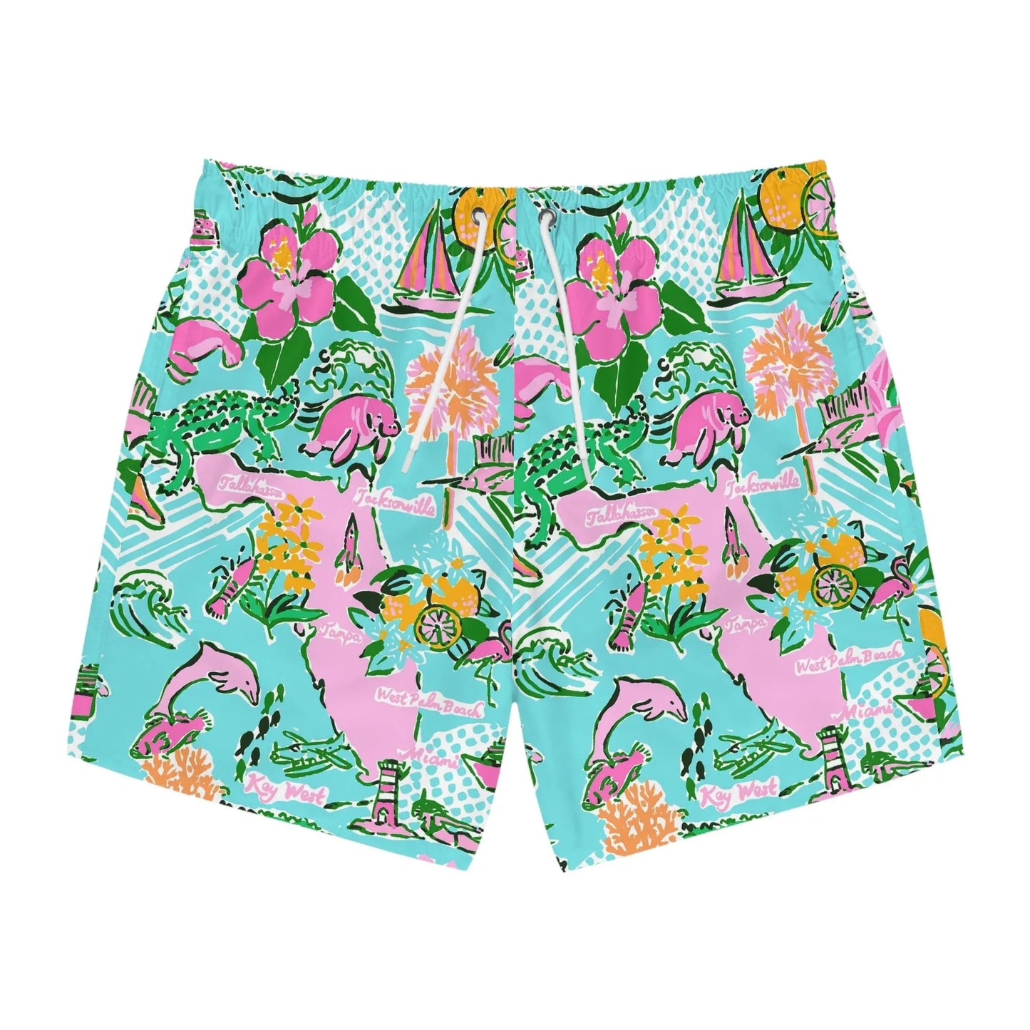 Sunshine State Swim Trunks - XS / Seam thread color automatically matched to design - All Over Prints