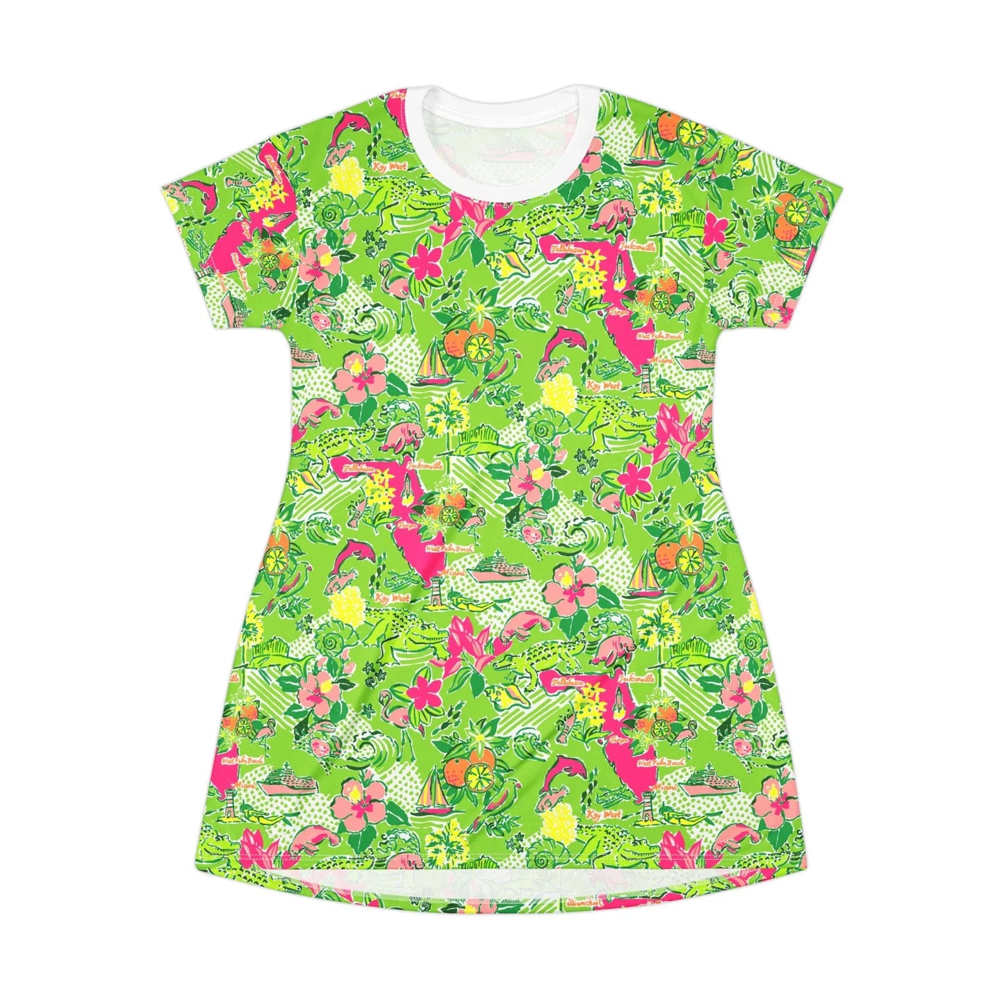 Sunshine State T-Shirt Dress - XS - All Over Prints