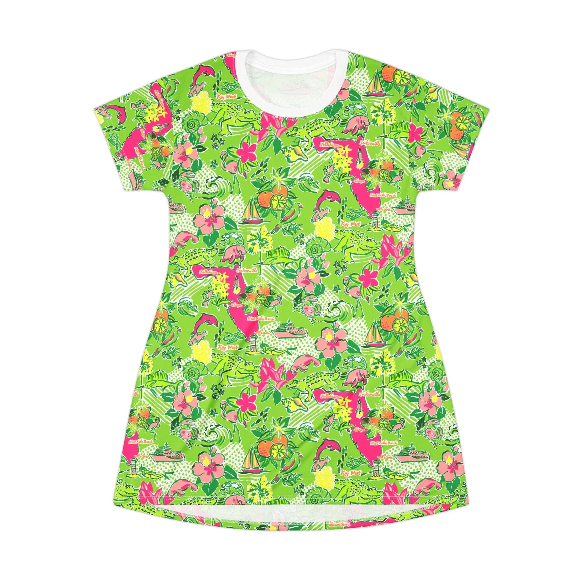 Sunshine State T-Shirt Dress - XS - All Over Prints