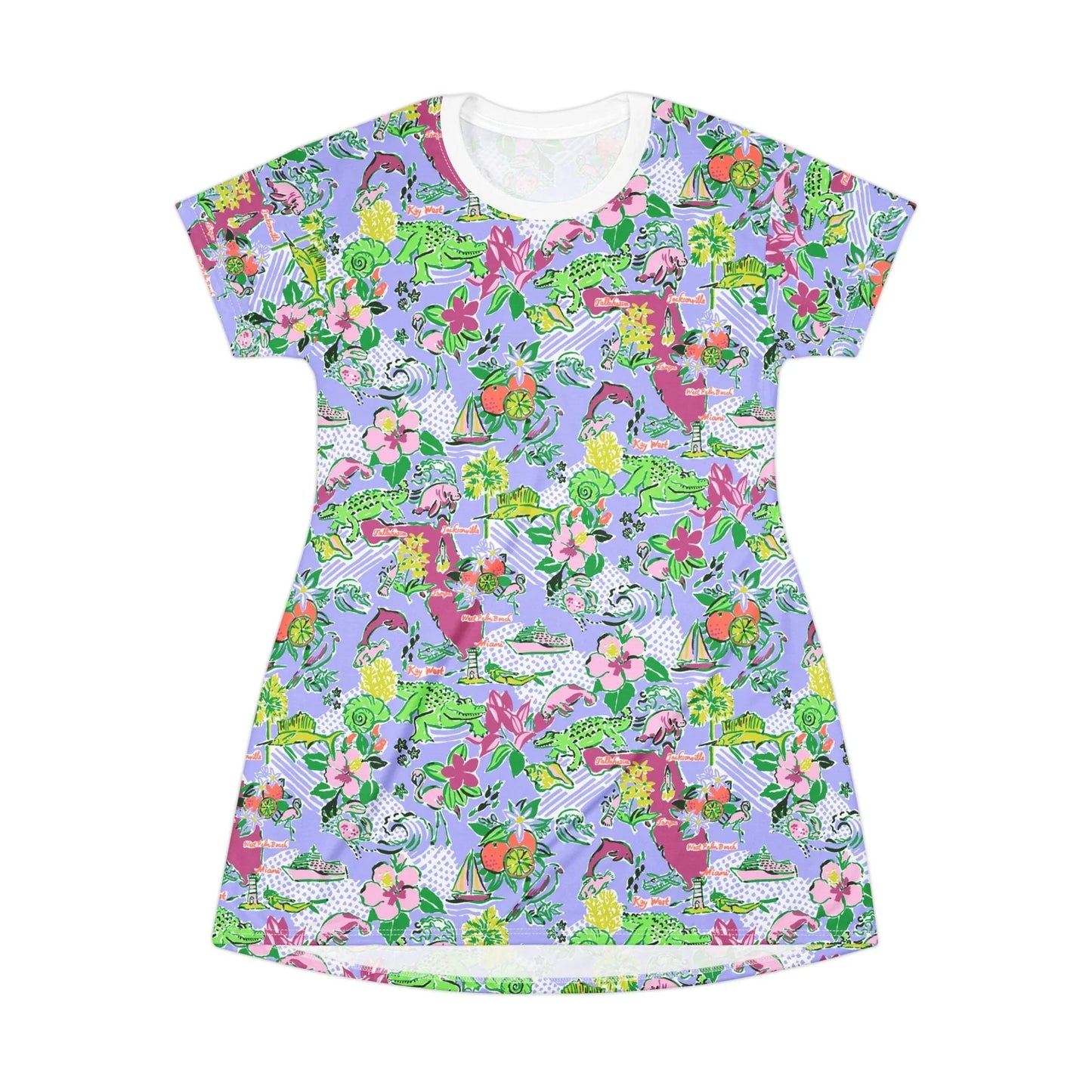 Sunshine State T-Shirt Dress - XS - All Over Prints