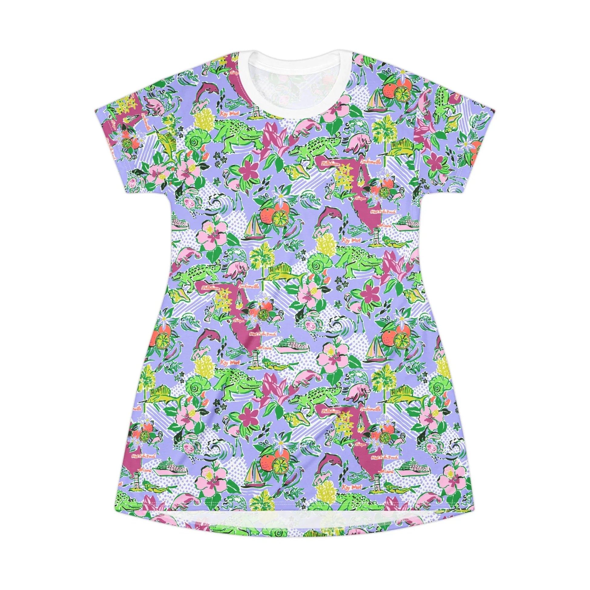 Sunshine State T-Shirt Dress - XS - All Over Prints