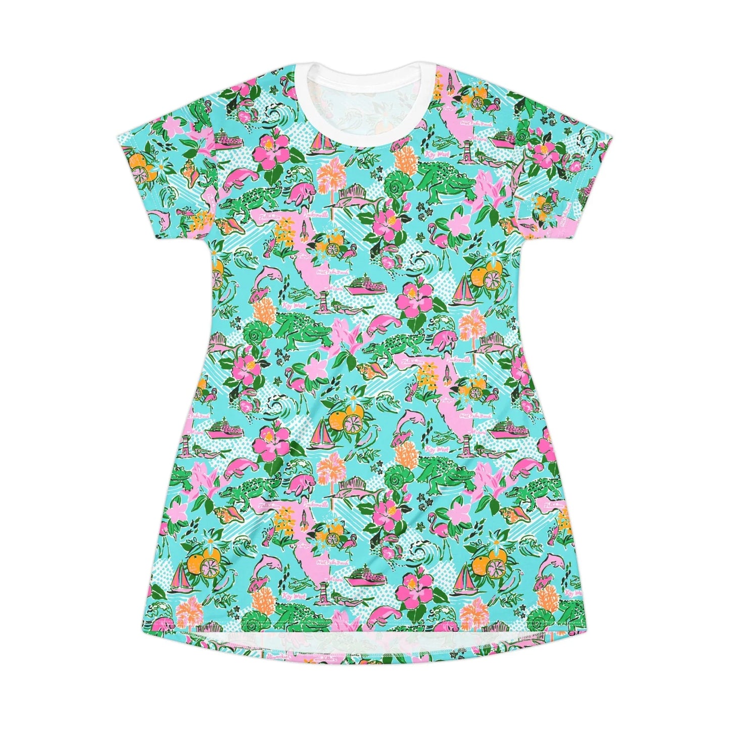 Sunshine State T-Shirt Dress - XS - All Over Prints