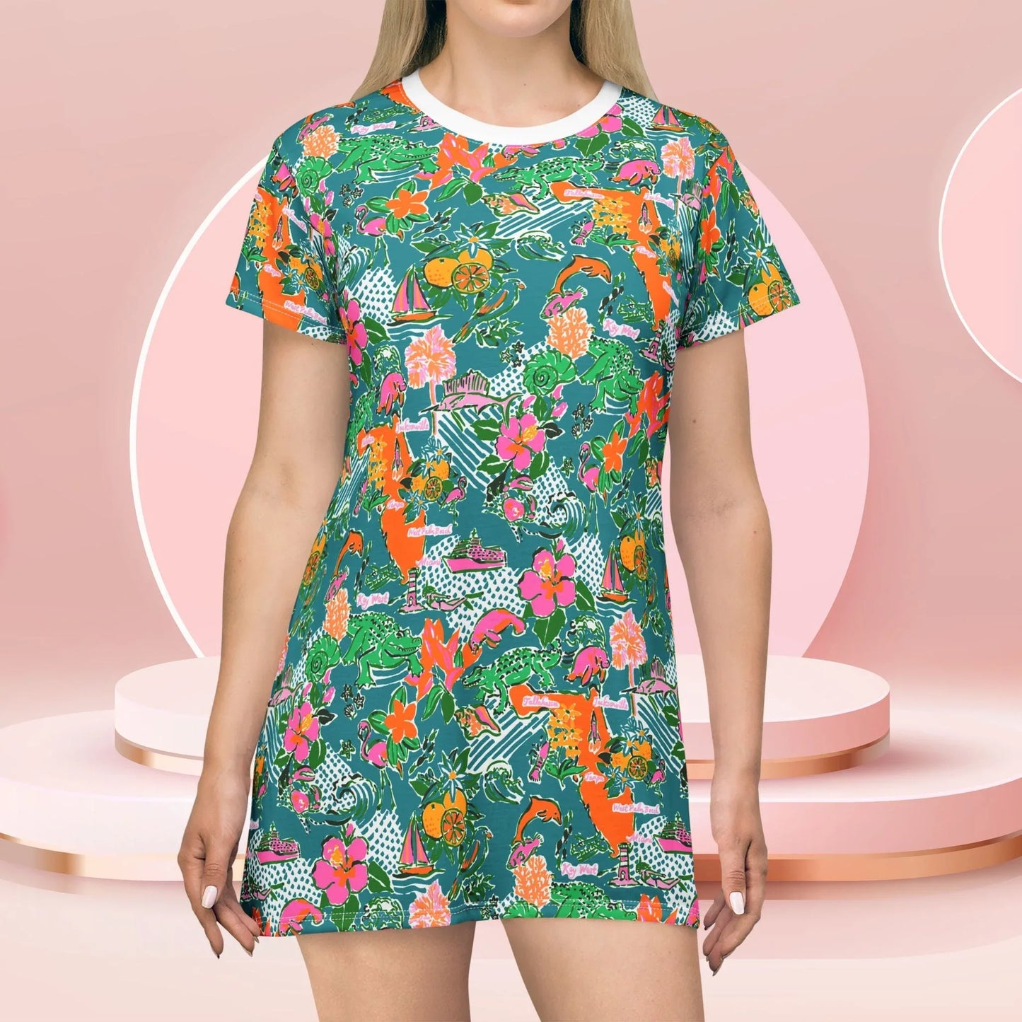 Sunshine State T-Shirt Dress - All Over Prints