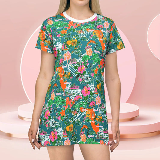 Sunshine State T-Shirt Dress - All Over Prints