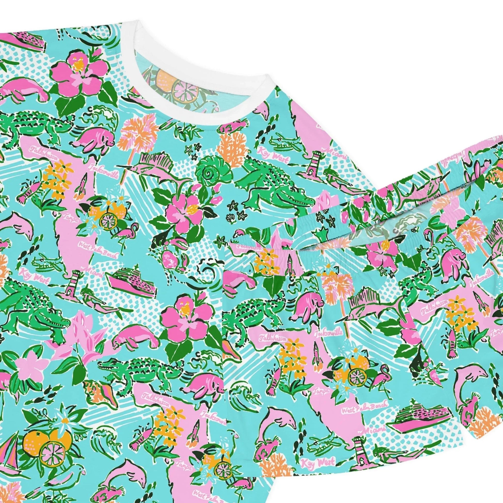 Sunshine State Women’s Short Pajama Set - All Over Prints