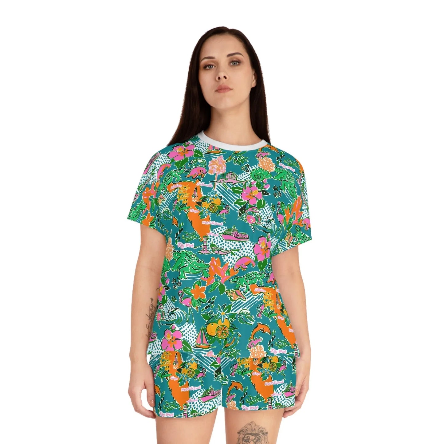 Sunshine State Women’s Short Pajama Set - All Over Prints