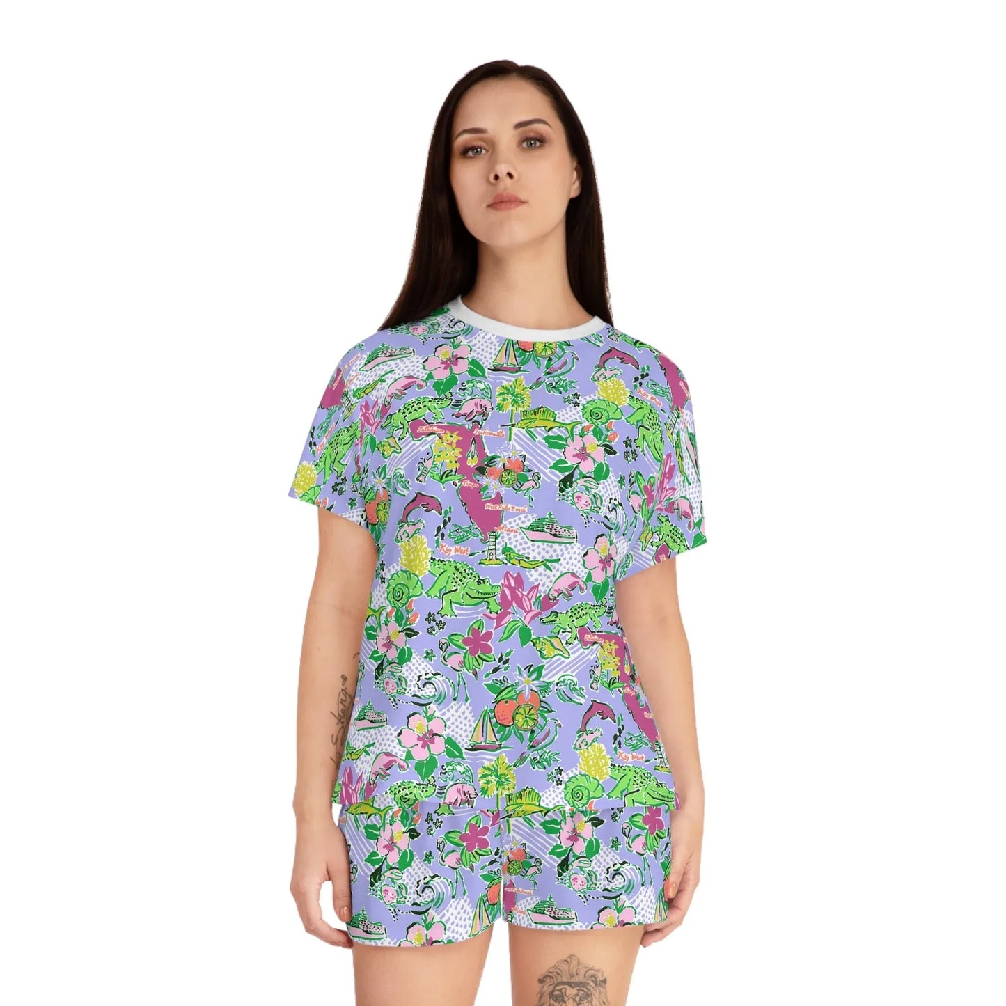 Sunshine State Women’s Short Pajama Set - All Over Prints