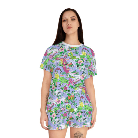 Sunshine State Women’s Short Pajama Set - All Over Prints