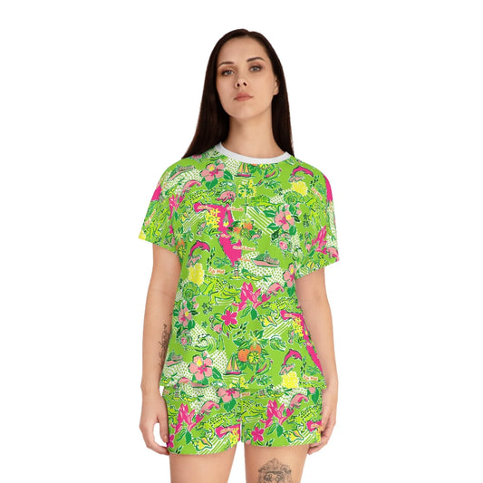 Sunshine State Women’s Short Pajama Set - All Over Prints