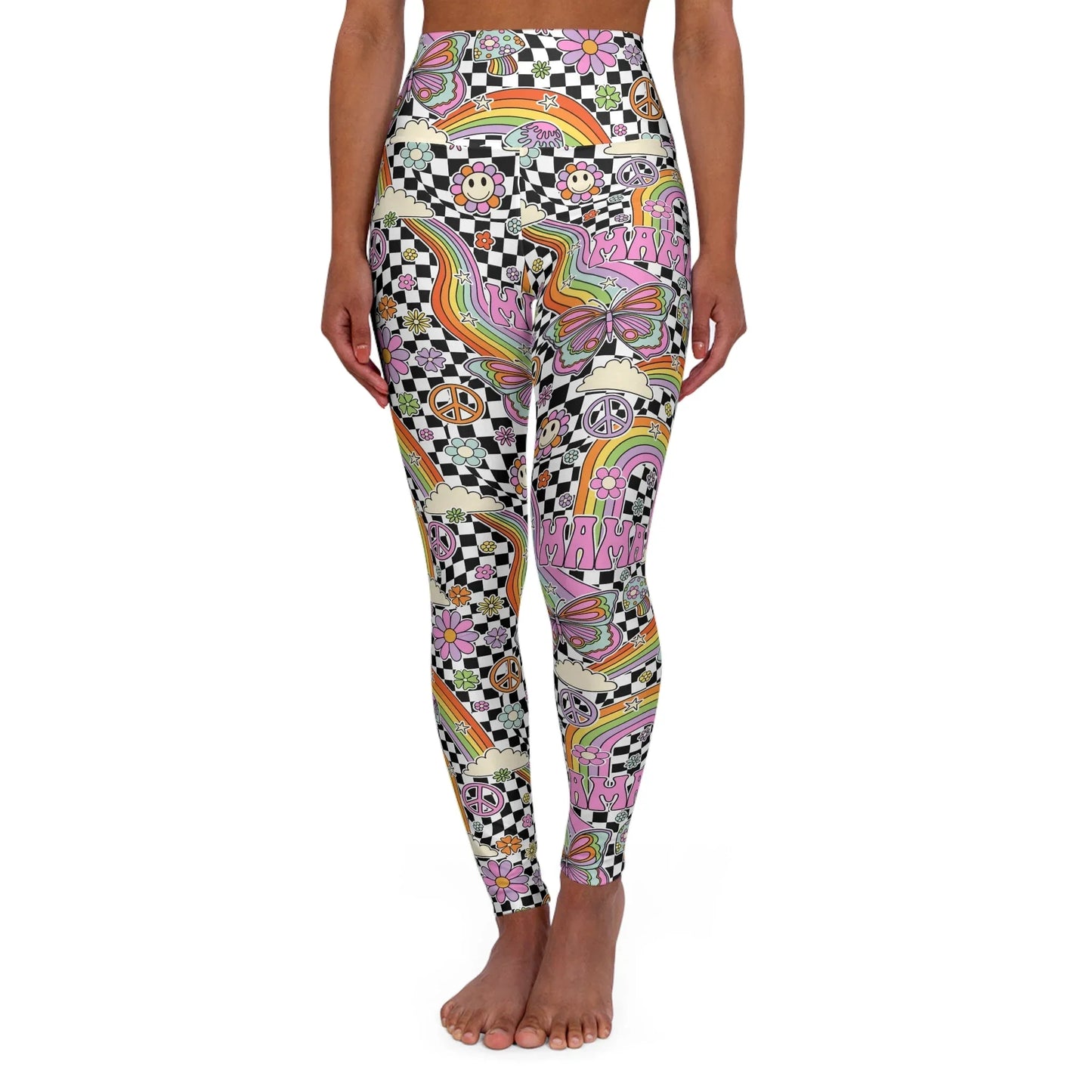 Supermom High Waisted Yoga Leggings - XS - All Over Prints