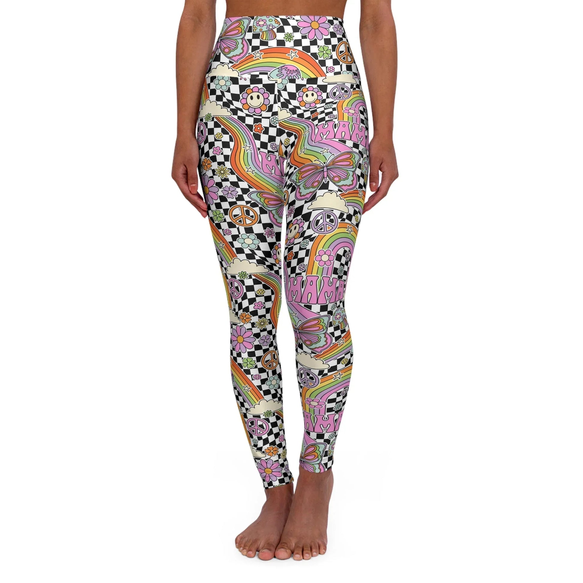 Supermom High Waisted Yoga Leggings - XS - All Over Prints