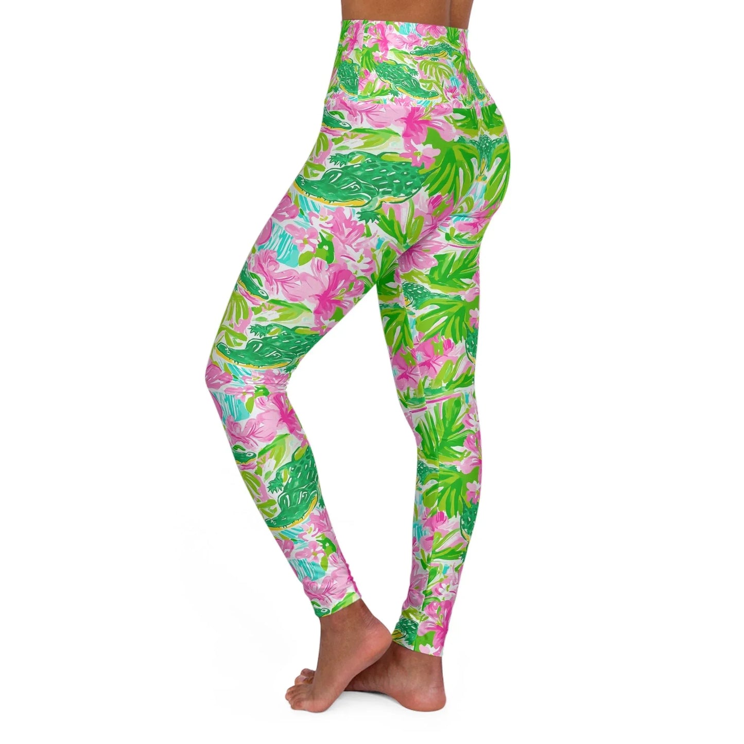 Swamp King High Waisted Yoga Leggings - All Over Prints